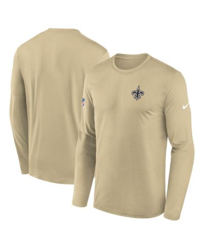 Мужская футболка Nike Gold New Orleans Saints Legend с длинным рукавом