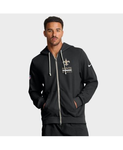 Мужское худи Nike Black New Orleans Saints Sideline Standard Issue Utility Player Dri-FIT Full-Zip