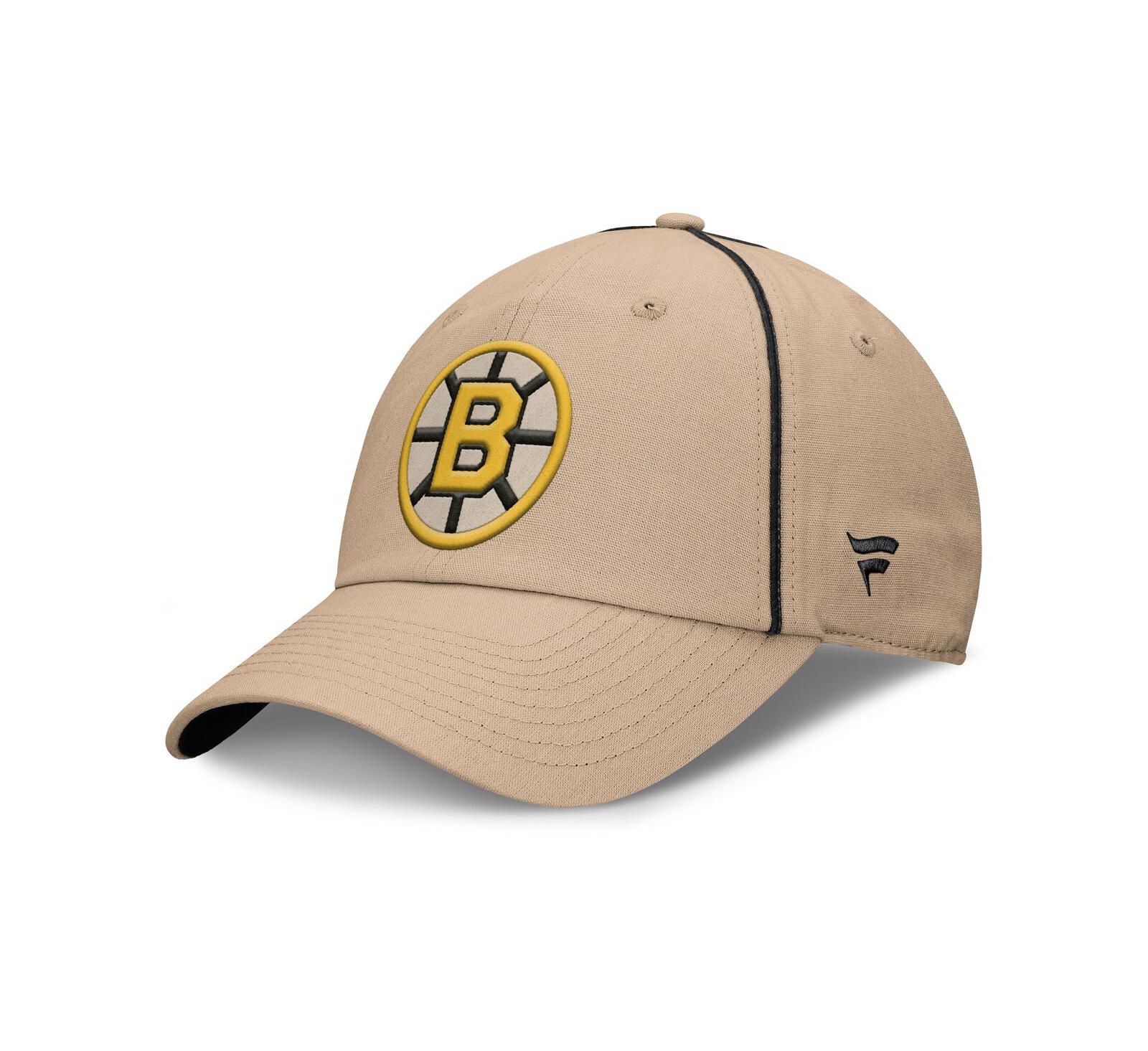 Мужская регулируемая кепка Fanatics Boston Bruins Heritage кремового цвета