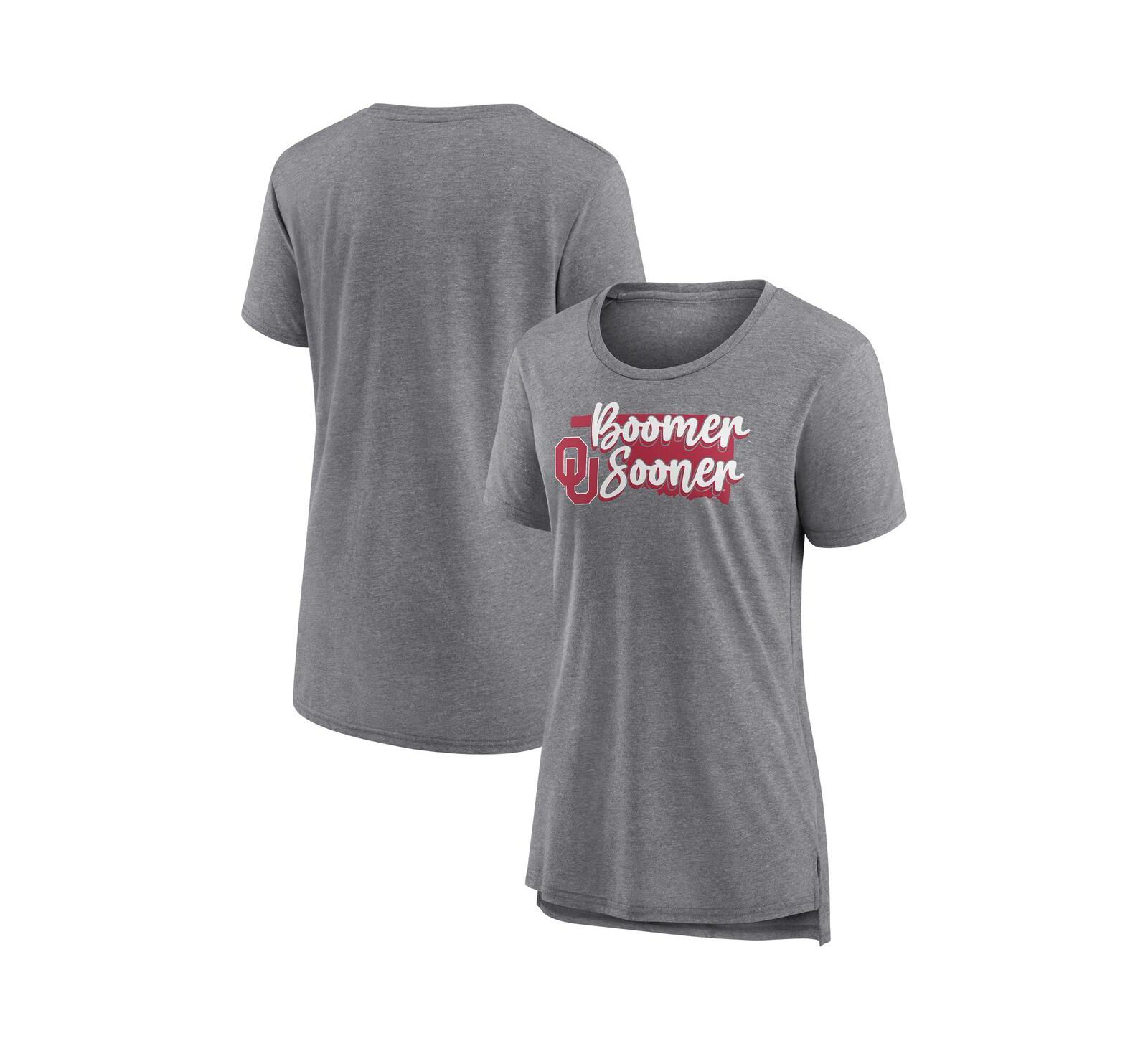 Женская футболка Fanatics Mto Label Oklahoma Sooners, серая