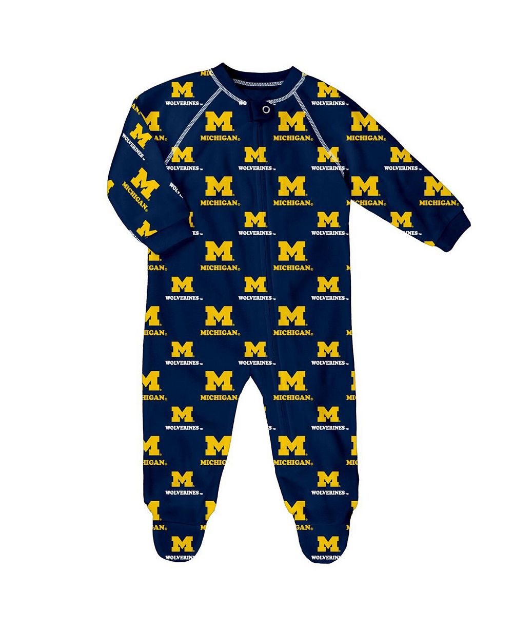 Детский комбинезон Outerstuff для мальчиков и девочек Michigan Wolverines, темно-синий, с принтом по всей поверхности