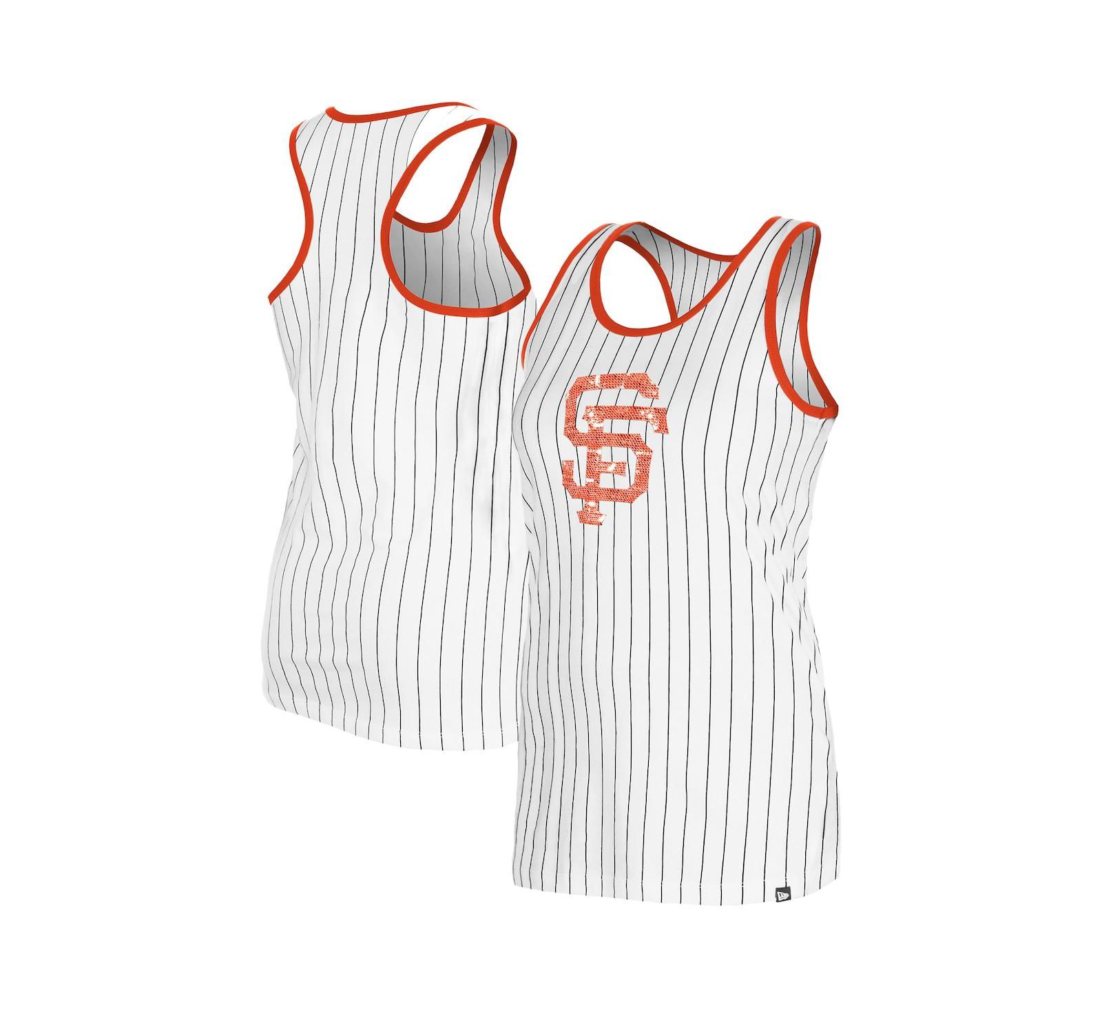 Женский майка-топ New Era White San Francisco Giants Gameday Pinstripe Tank Top
