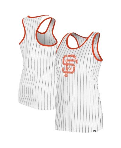 Женский майка-топ New Era White San Francisco Giants Gameday Pinstripe Tank Top