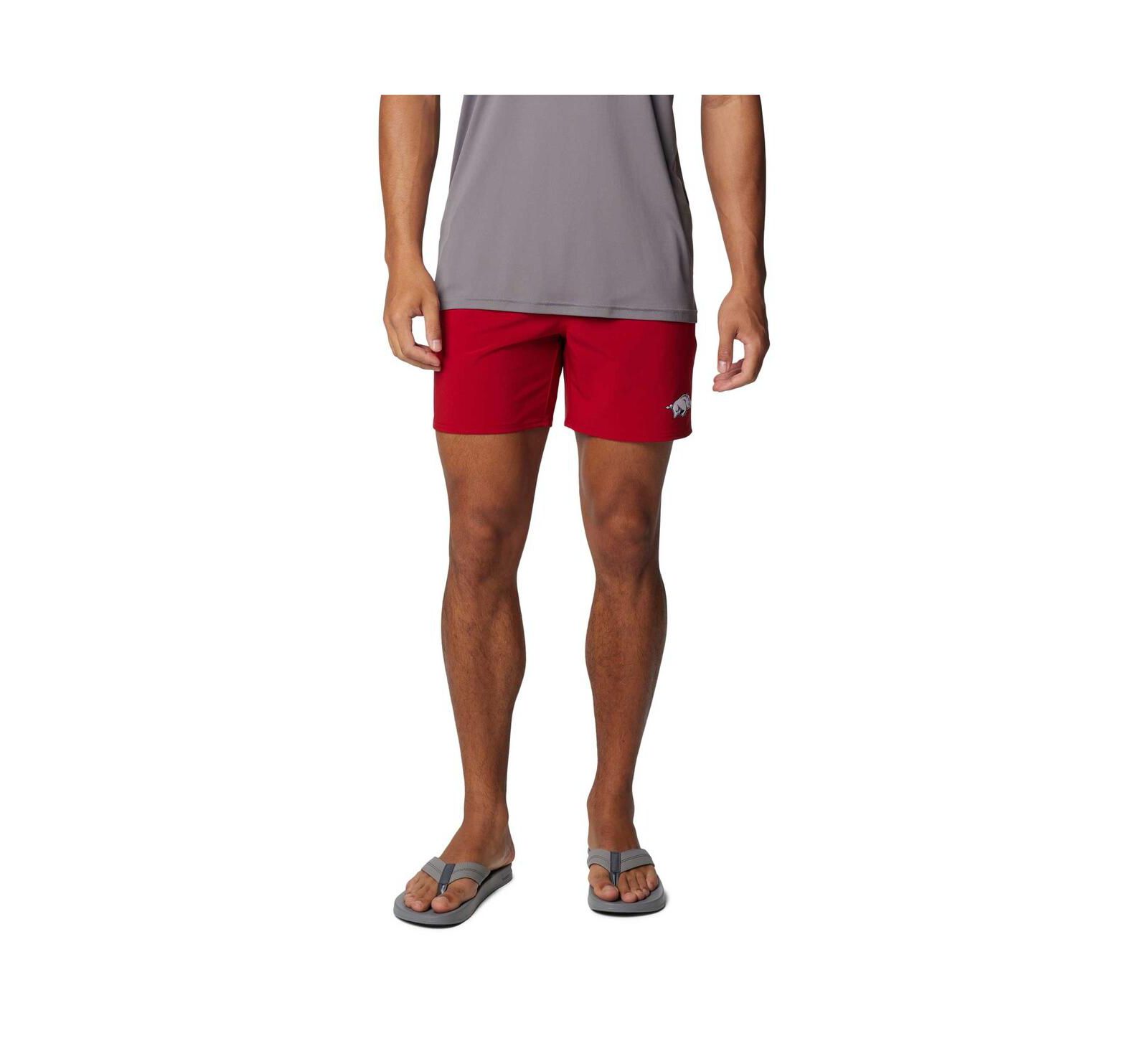 Columbia Men's Cardinal Arkansas Razorbacks PFG Terminal Roamer Omni-Shade Stretch Shorts