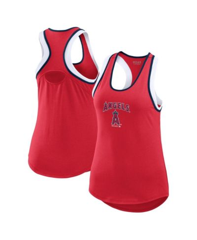Женский топ WEAR by Erin Andrews Los Angeles Angels Color Block Racerback Tank