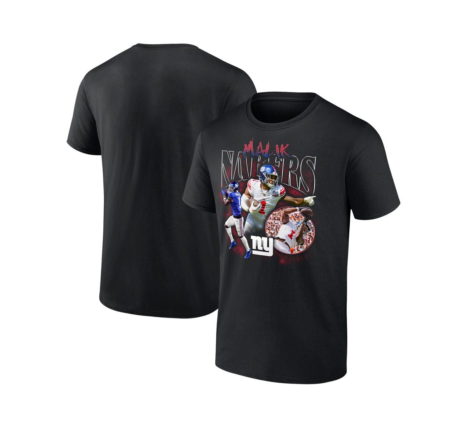 Fanatics Men's Malik Nabers Black New York Giants Notorious Player Graphic T-Shirt