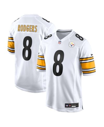 Nike Men's Aaron Rodgers White Pittsburgh Steelers Game Jersey