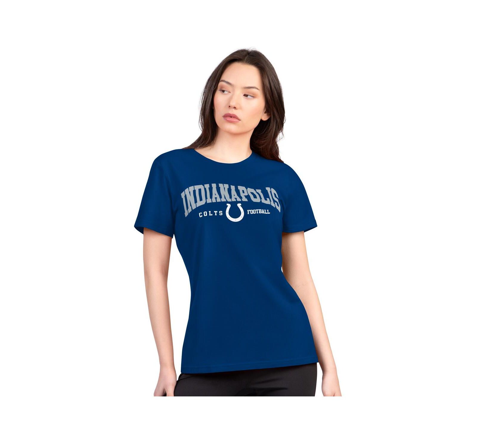 G-III 4Her by Carl Banks Women's Royal Indianapolis Colts Super-Slim Lightweight Winning Crew T-Shirt