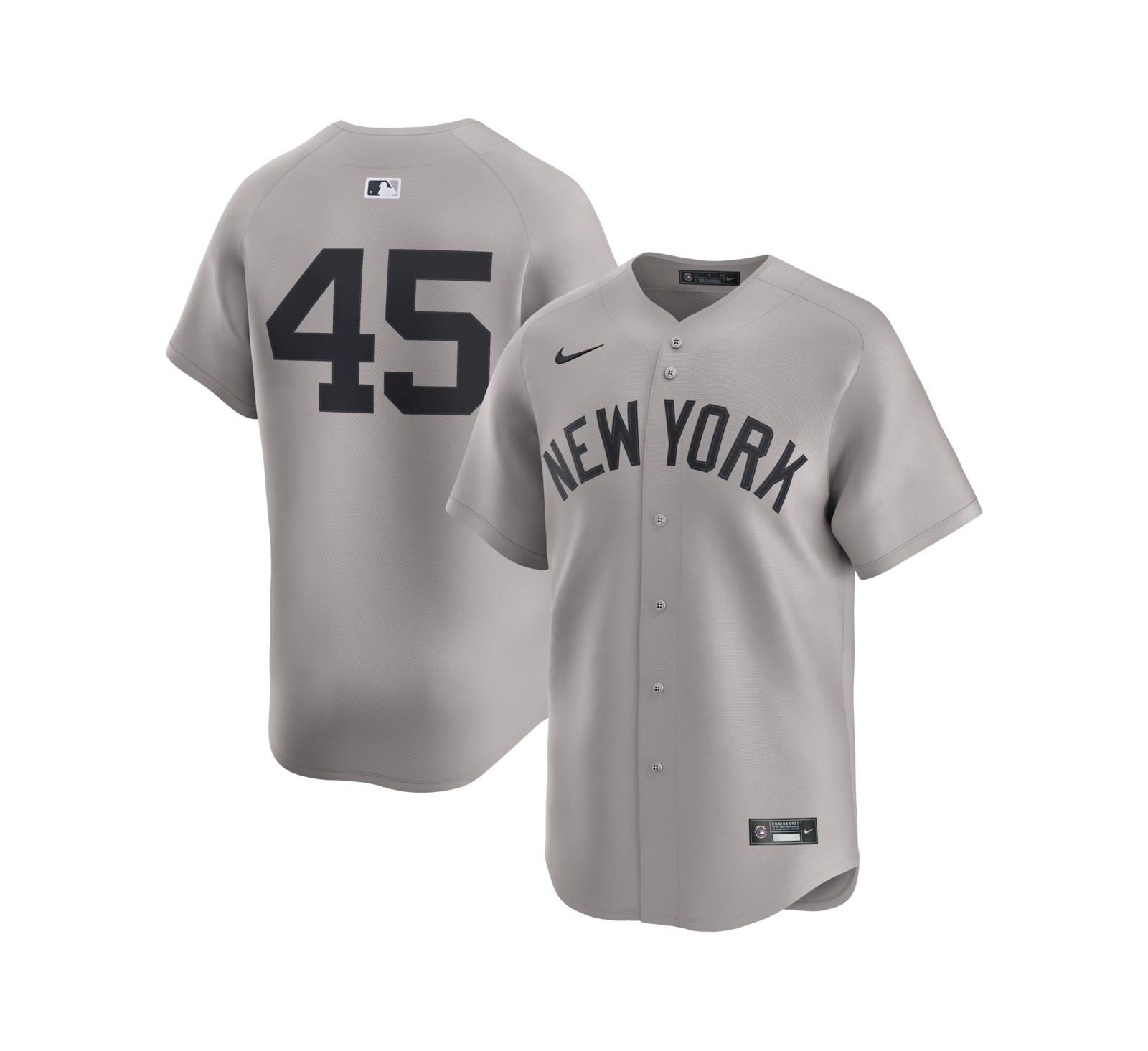 Nike Men's Gerrit Cole Gray New York Yankees Road Limited Player Jersey