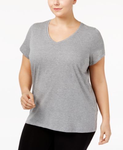 Женская футболка Hue Plus size Sleepwell Solid S/S V-Neck с технологией терморегуляции