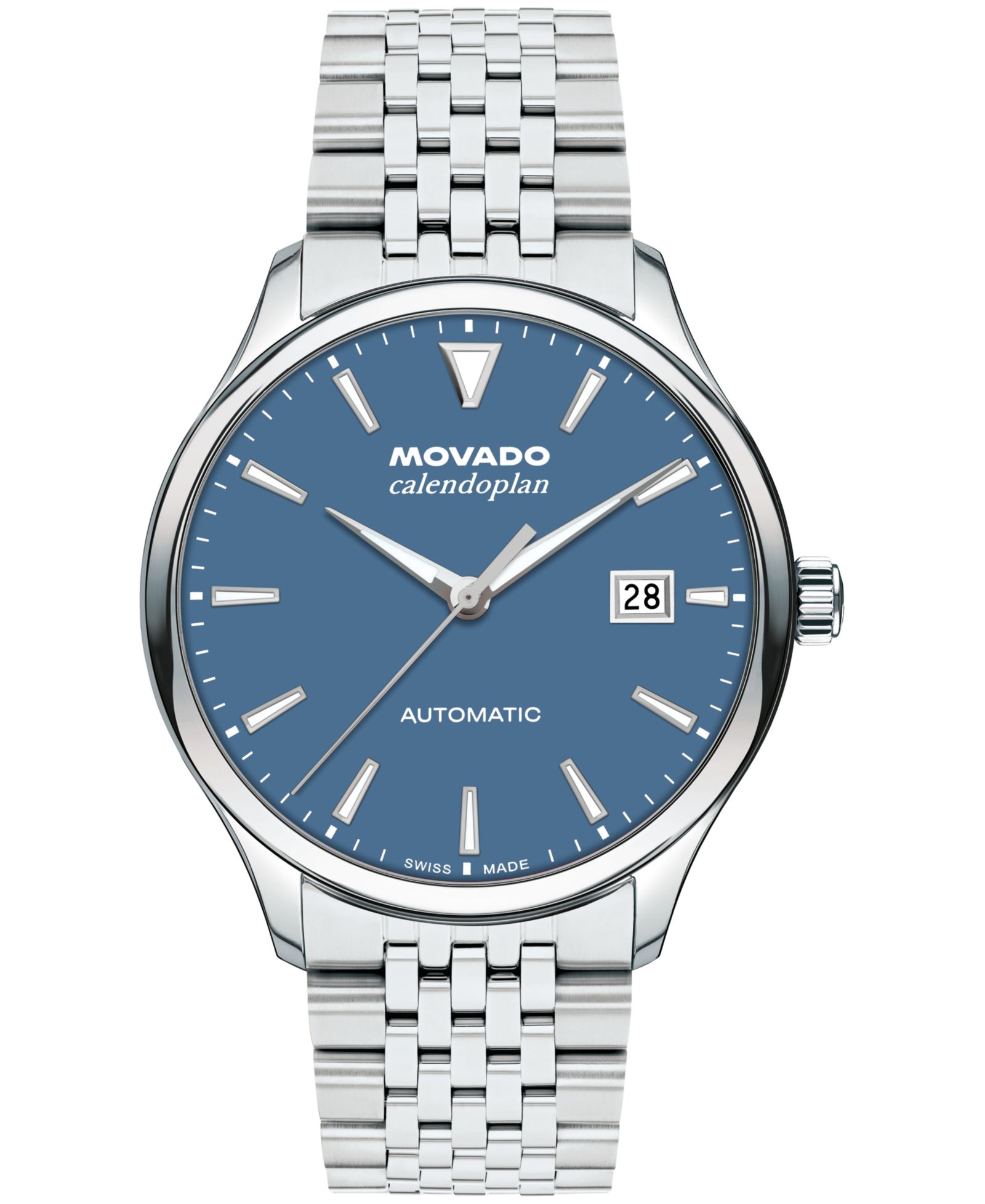 Мужские часы Movado Calendoplan Swiss Automatic Stainless Steel, 40mm