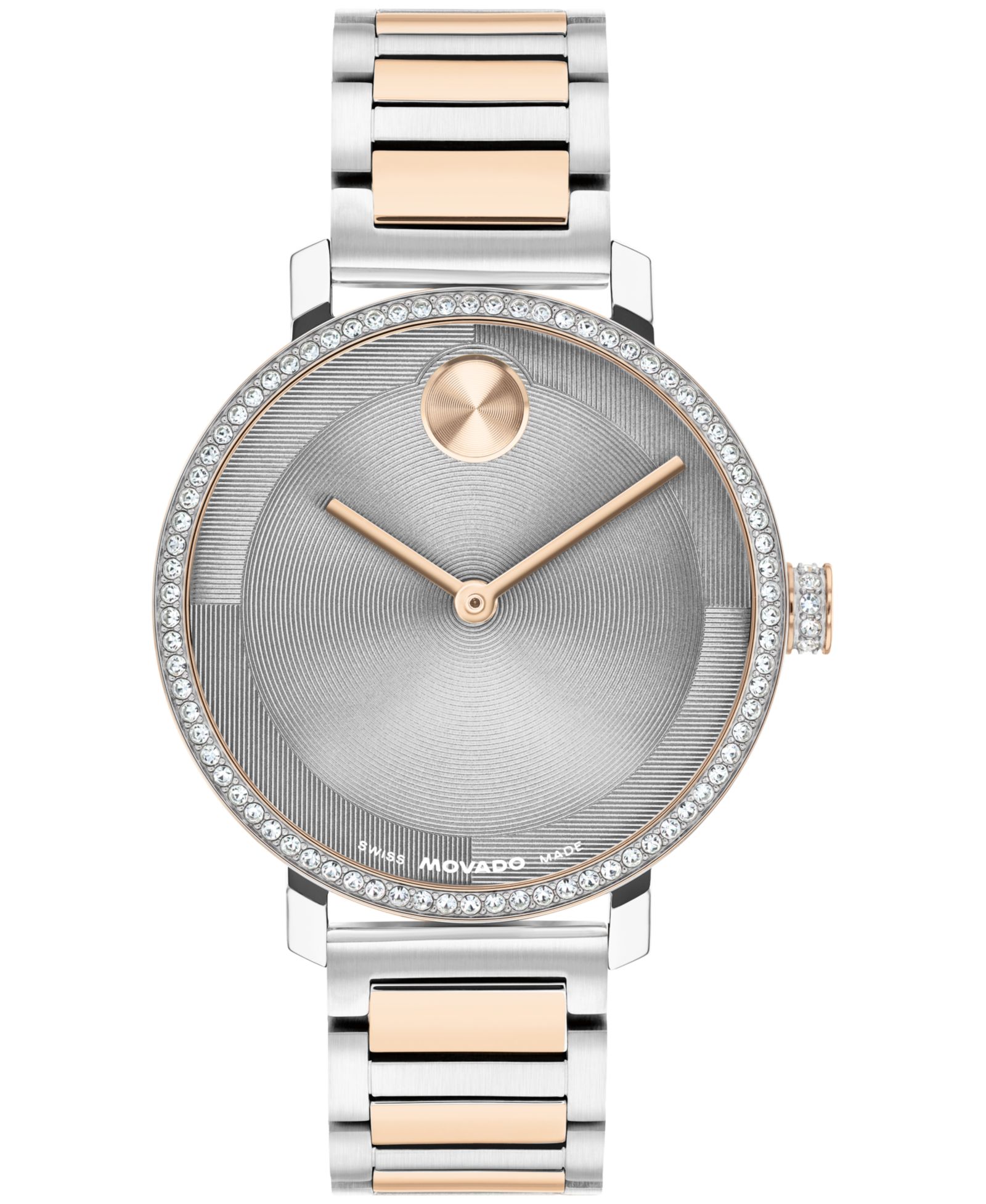 Женские Movado Bold Evolution 2.0 Swiss Quartz Light Rose Gold Steel Watch, 34mm
