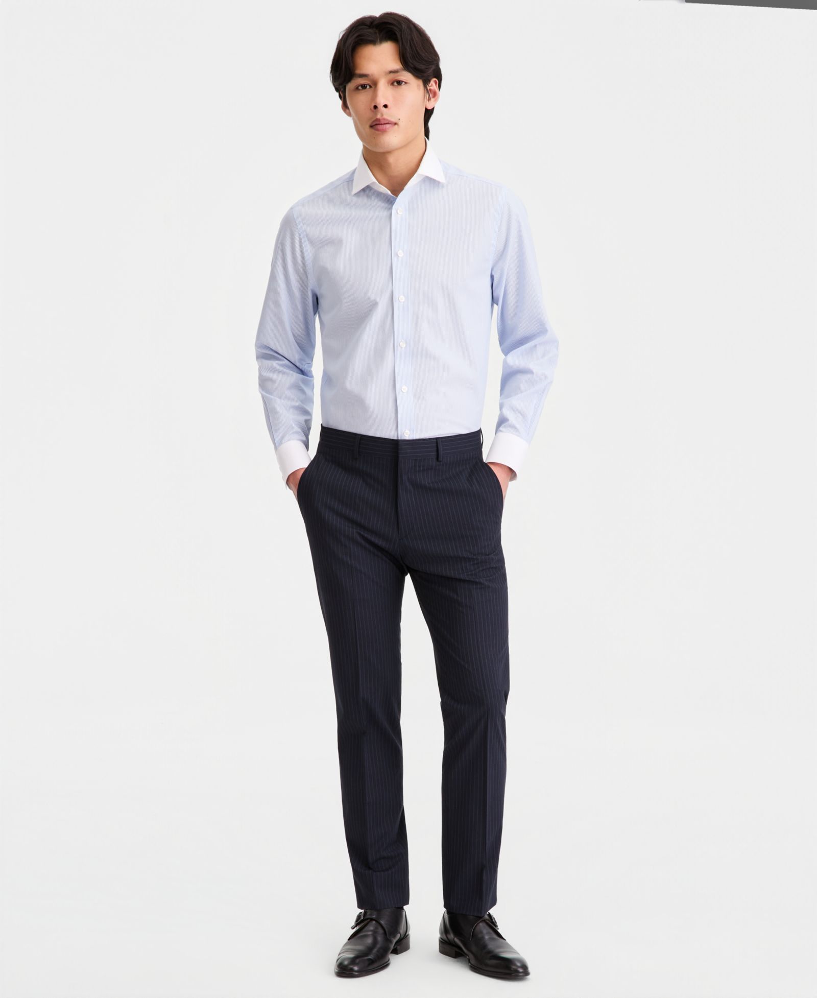 Брюки Kenneth Cole Reaction Men's Slim-Fit Techni-Cole в полоску