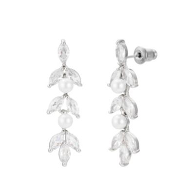 Untamed Petals серьги Blossom Pearl and Crystal