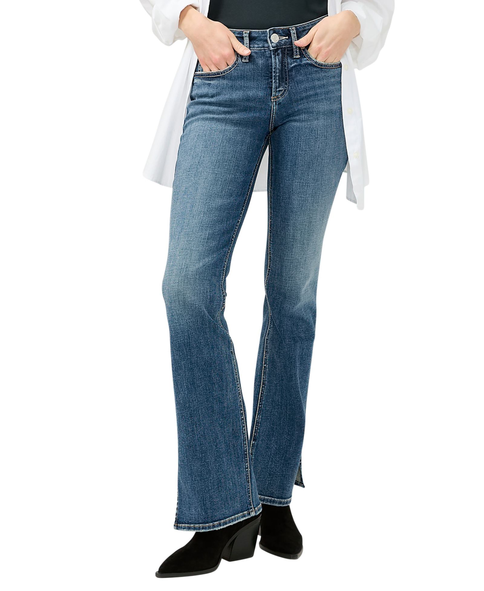 Женские джинсы Silver Jeans Co. Suki Mid Rise Curvy Fit Bootcut