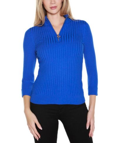 Женский трикотажный джемпер Belldini Ribbed Quarter-Zip