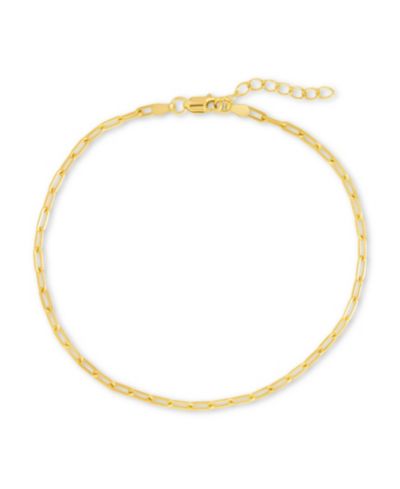 Sterling Forever Sterling Silver Dainty Paperclip Chain Bracelet