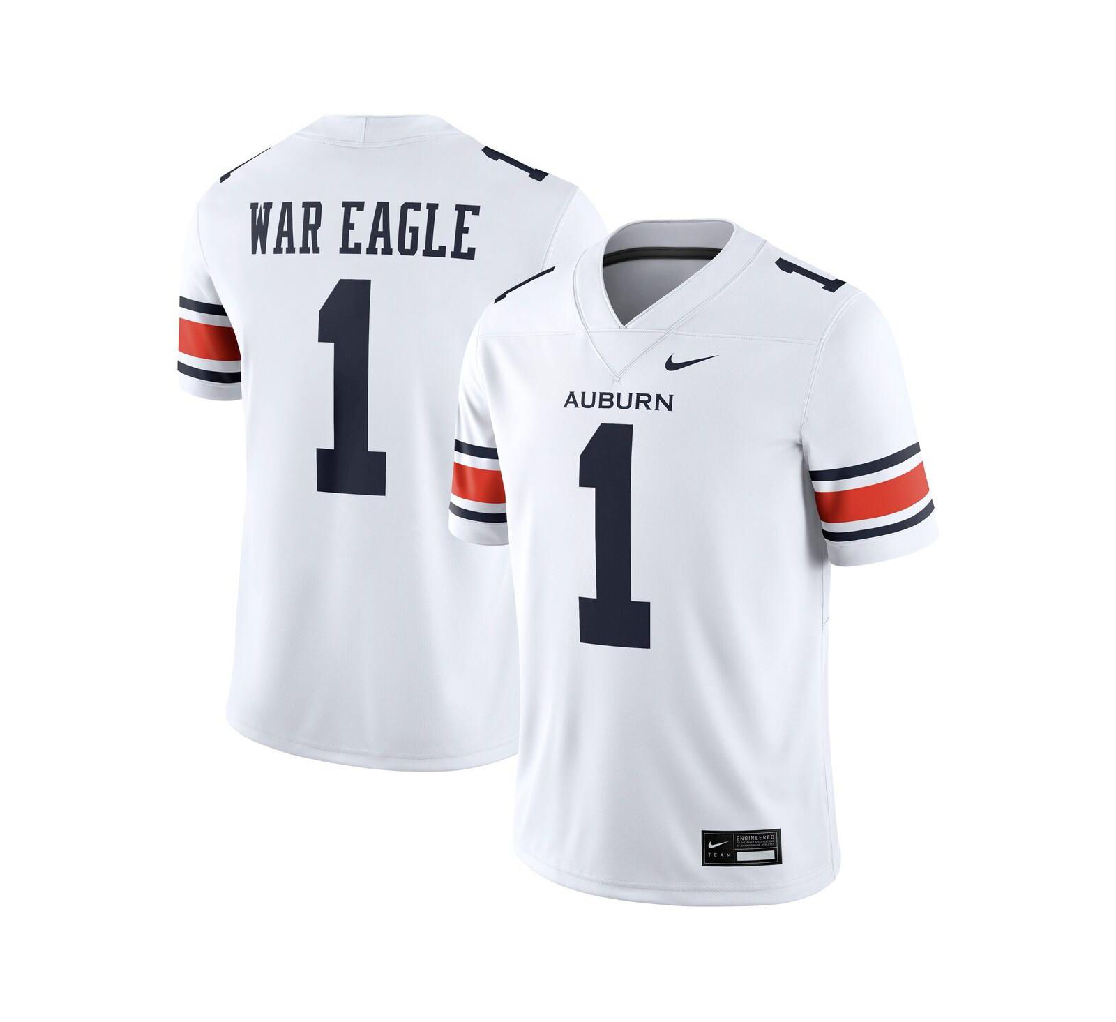 Мужская игровая джерси Nike White Auburn Tigers Away Football Game