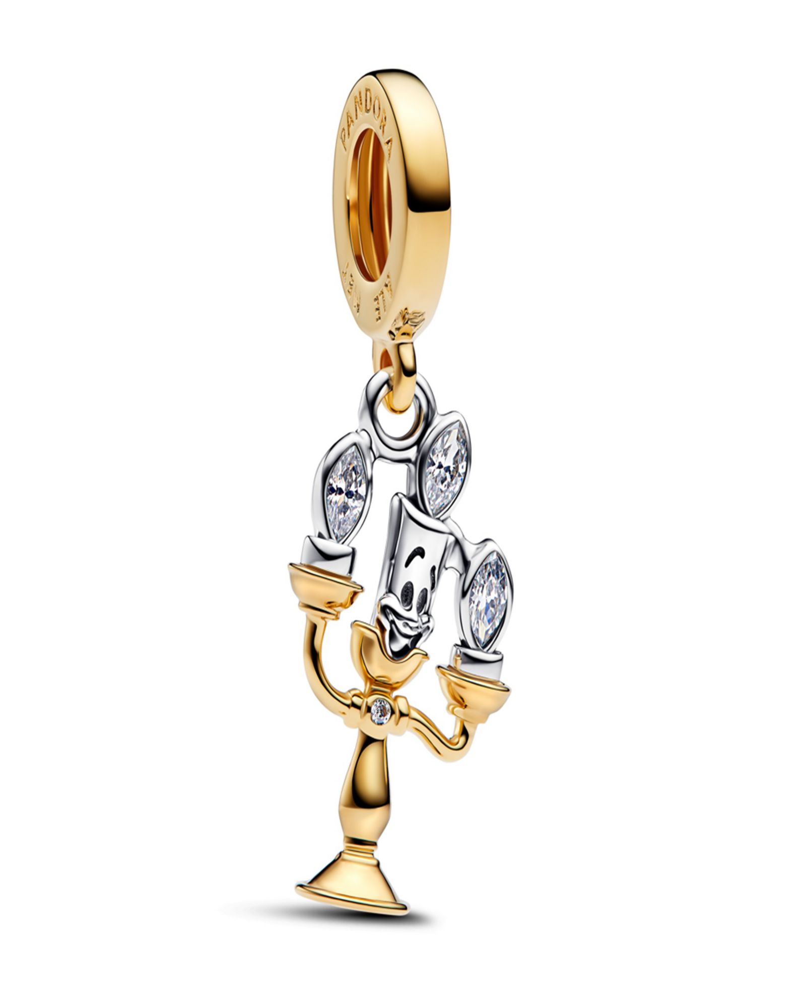 Pandora Two Tone Disney Beauty and the Beast Lumiere Dangle Charms