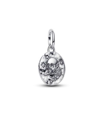 Pandora Cubic Zirconia Skull Medallion Charms