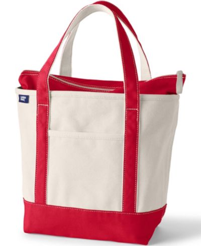 Тканевая сумка Lands' End Medium 5 Pocket Zip Top Canvas Tote Bag