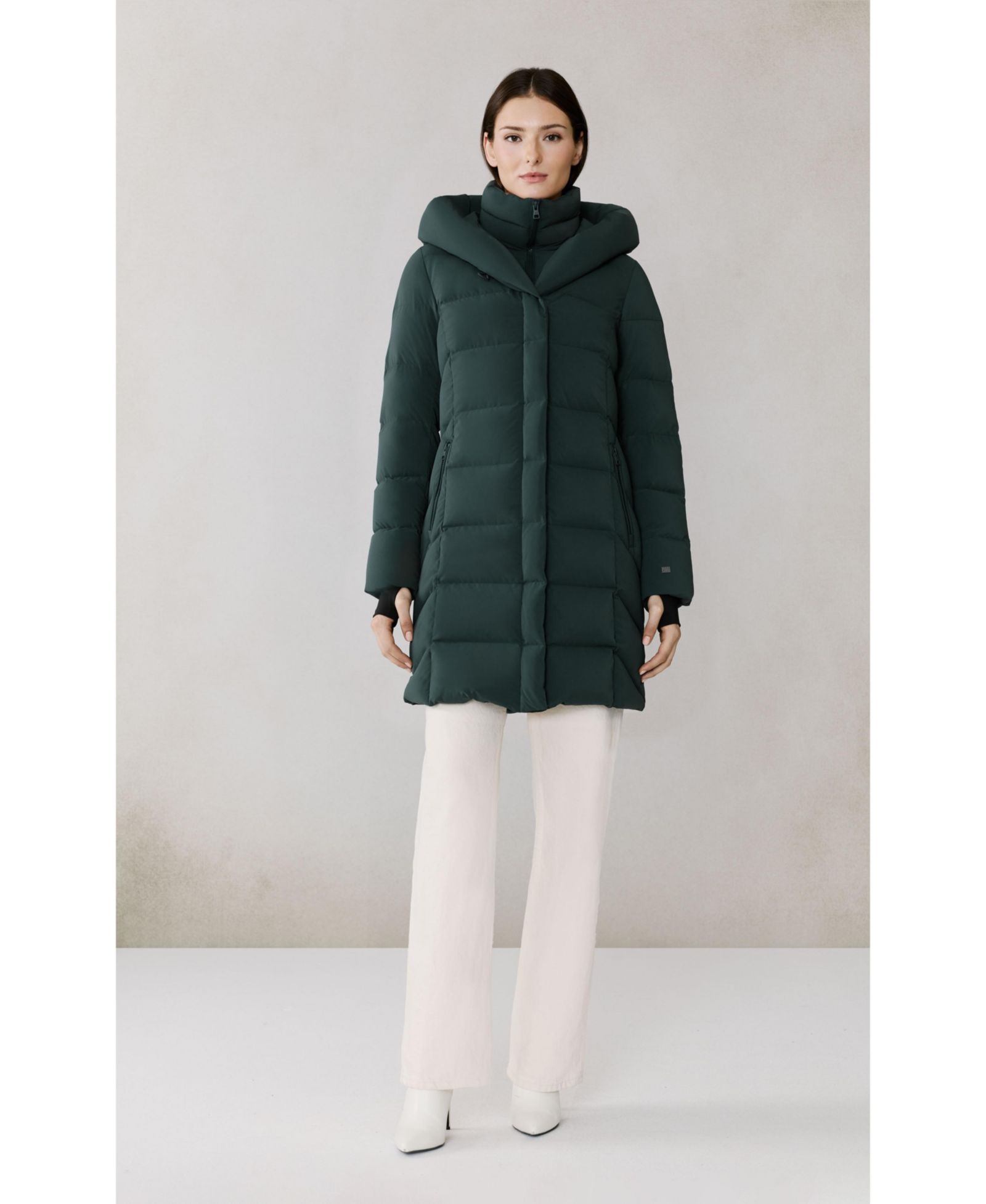 Soia & Kyo Women's Sonny-N Slim-Fit Novo Down Coat With Bib & Hood