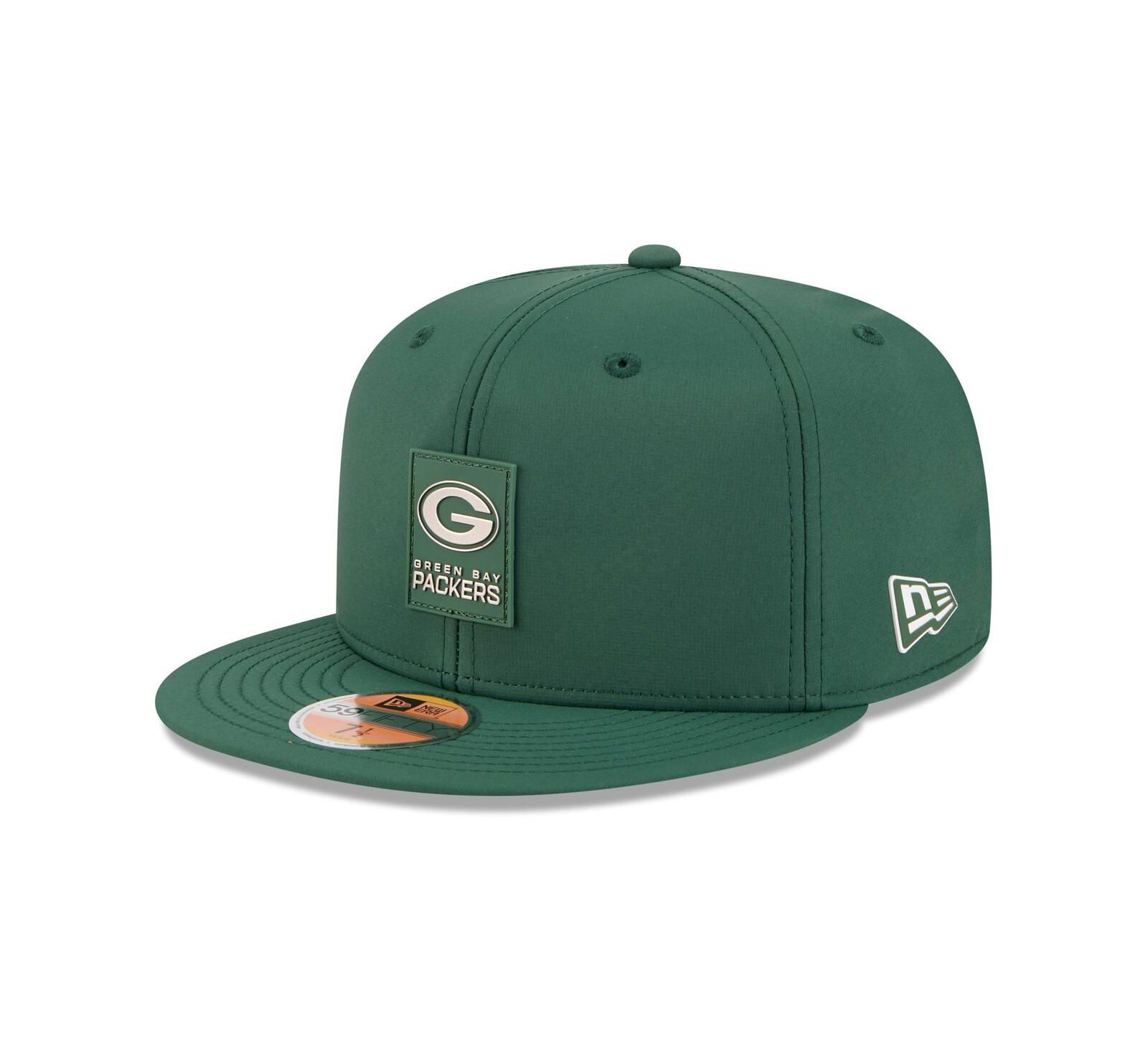 Кепка New Era Men's Green Green Bay Packers 2025 Sideline 59FIFTY Fitted