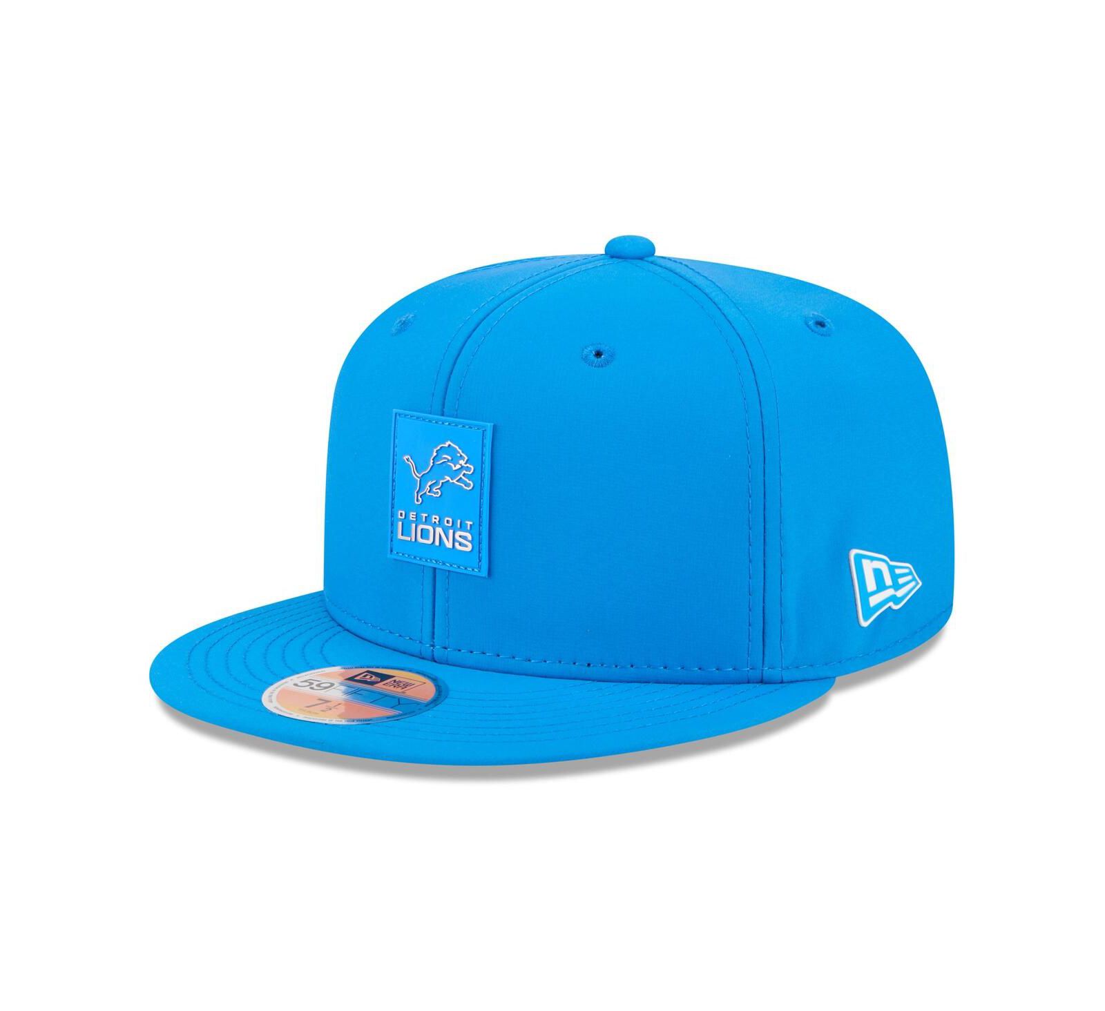 New Era Men's Blue Detroit Lions 2025 Sideline 59FIFTY Fitted Hat