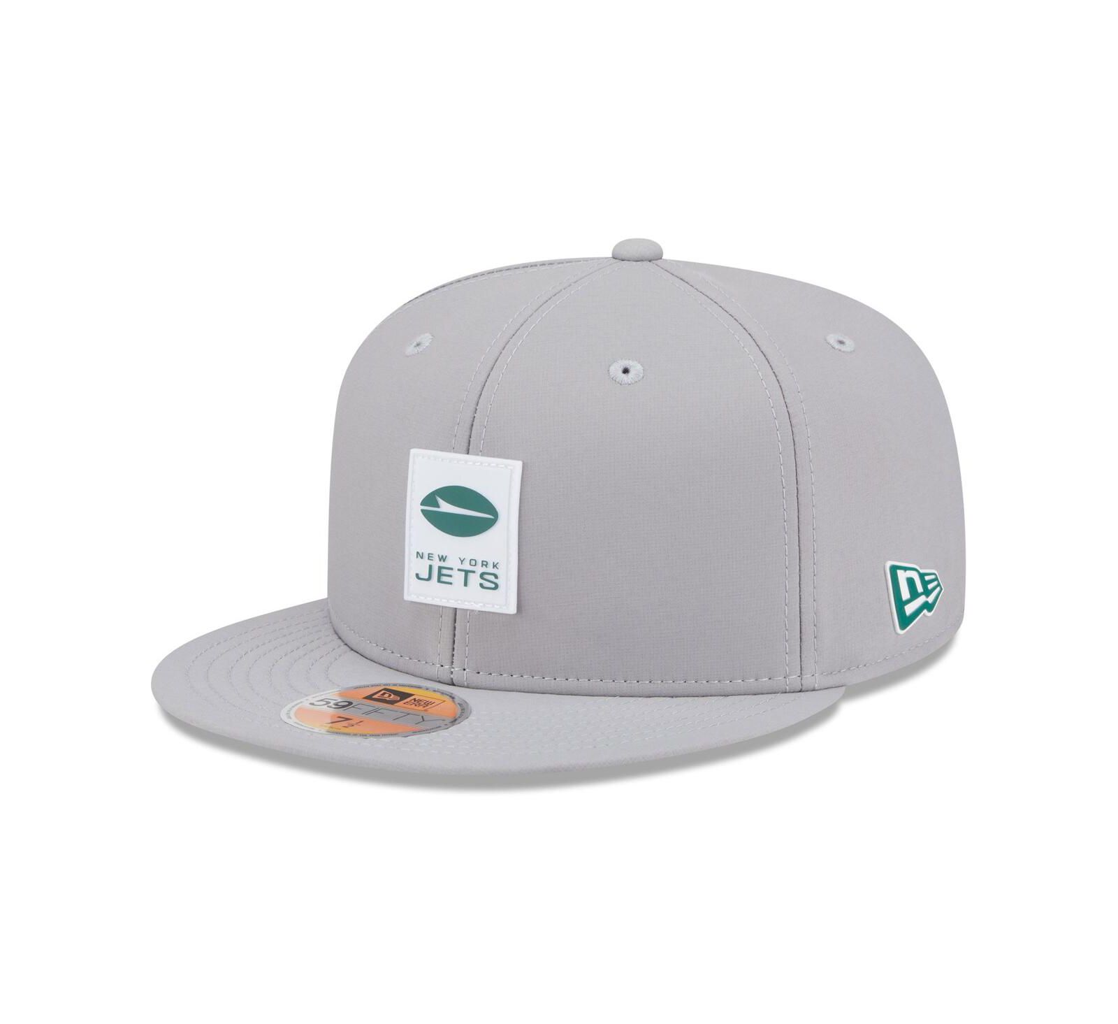 New Era Мужская кепка 59FIFTY Fitted Gray New York Jets 2025 Sideline