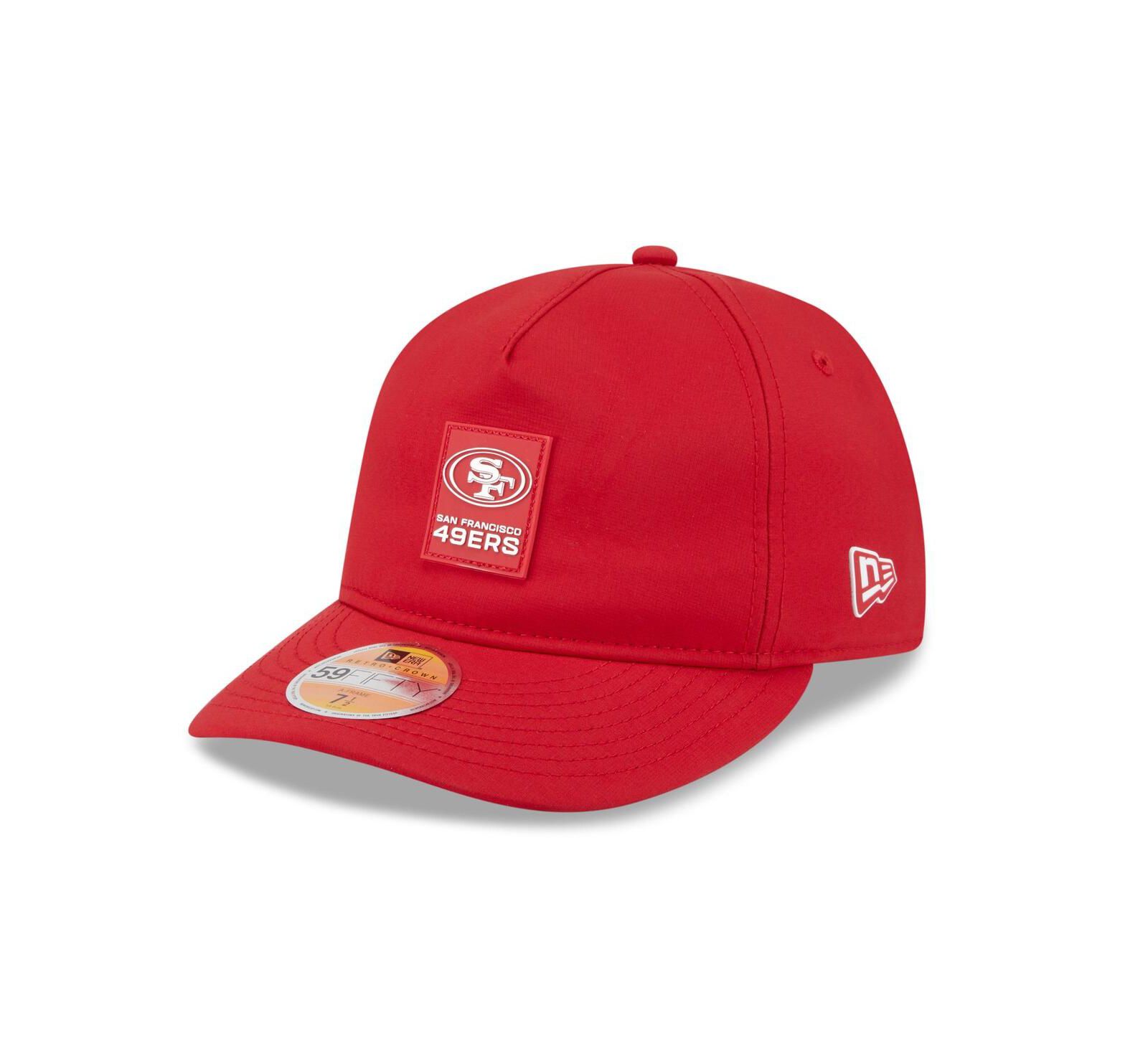 New Era Men's Scarlet San Francisco 49ers 2025 Sideline Retro Crown 59FIFTY Fitted Hat