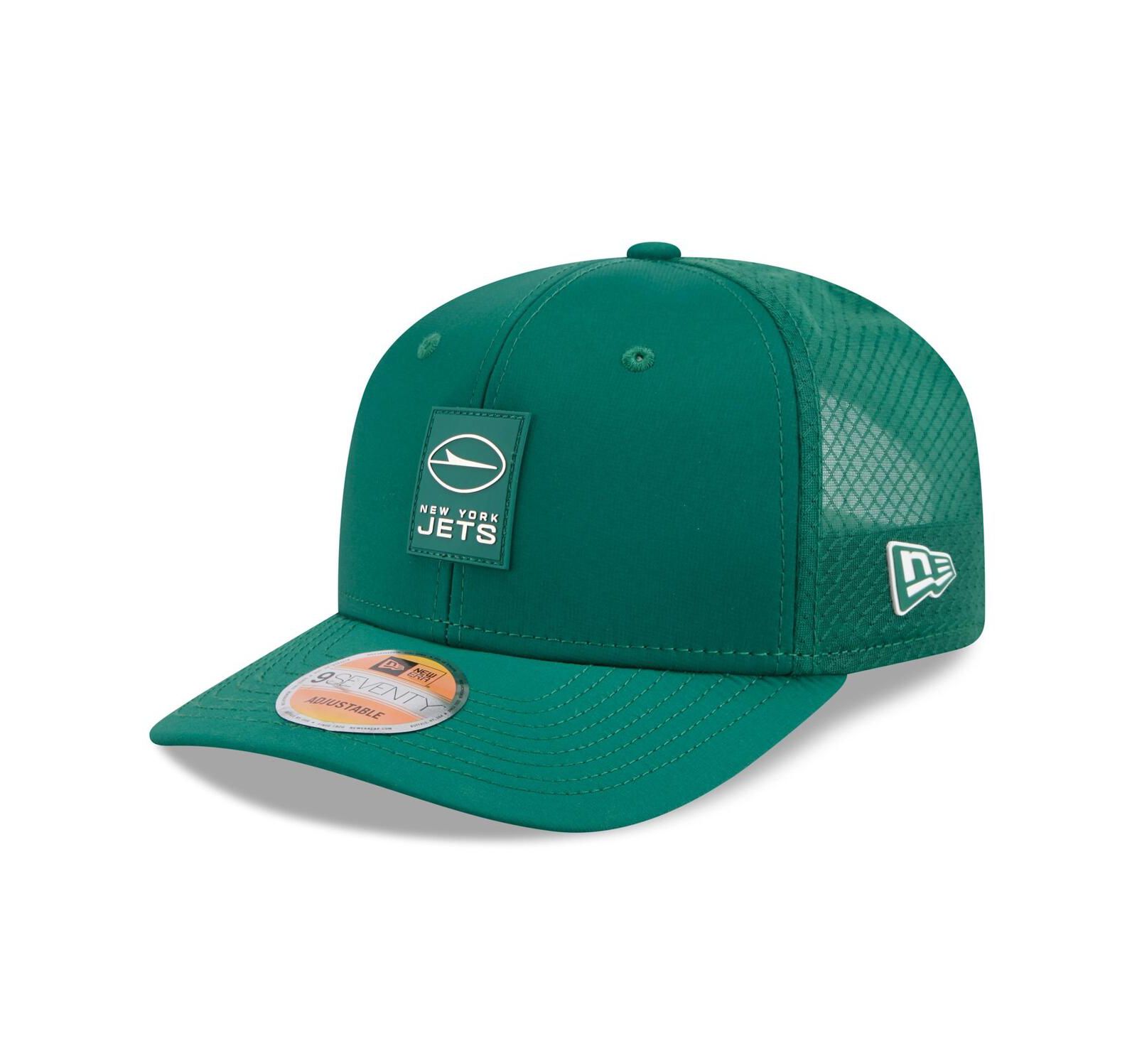 New Era Men's Green New York Jets 2025 Sideline 9SEVENTY Trucker Adjustable Hat