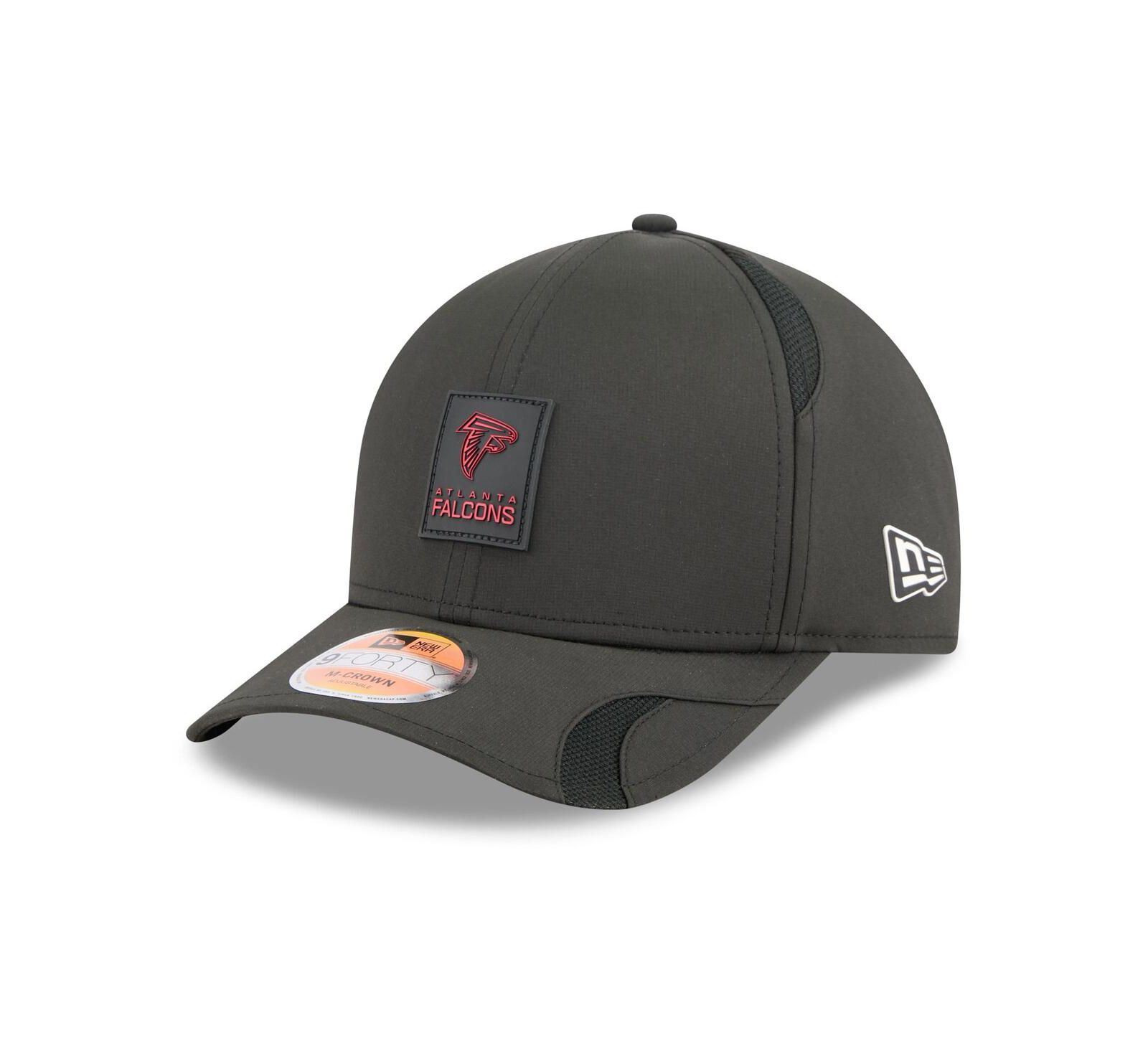 New Era Мужской Black Atlanta Falcons 2025 Sideline M-Crown 9FORTY Adjustable кепка