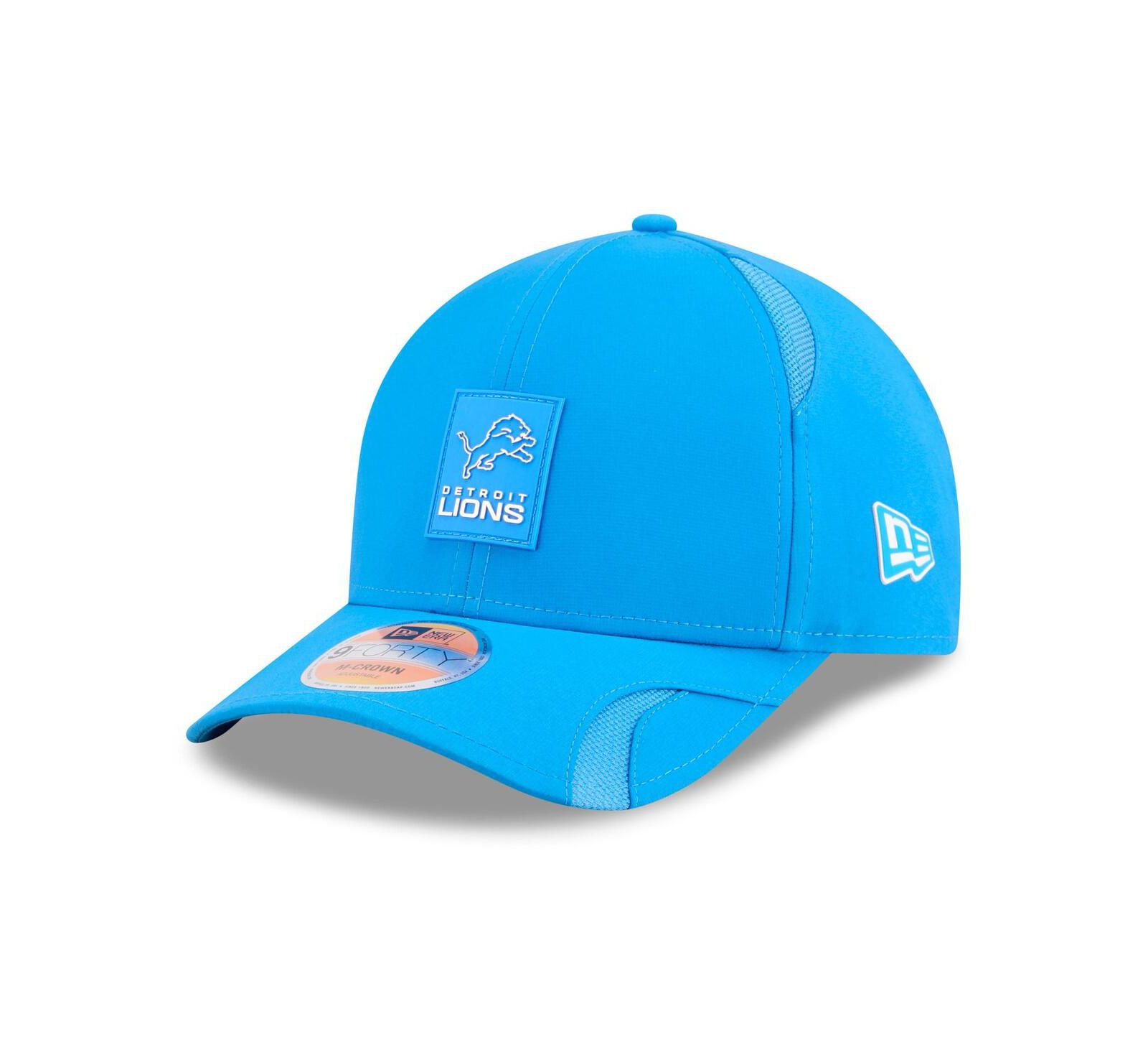 Мужская регулируемая кепка New Era Blue Detroit Lions 2025 Sideline M-Crown 9FORTY