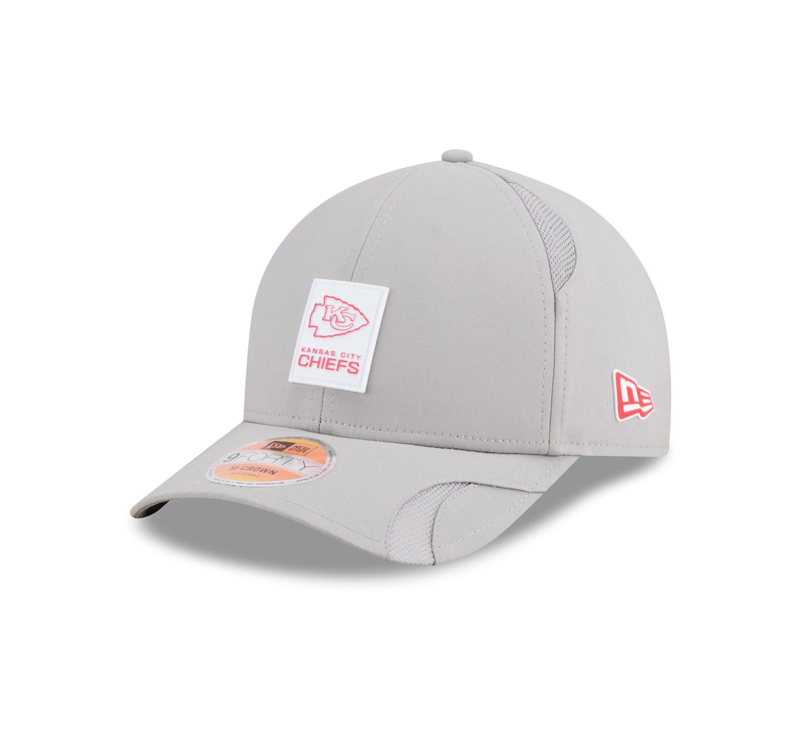 New Era Men's Gray Kansas City Chiefs 2025 Sideline M-Crown 9FORTY Adjustable Hat