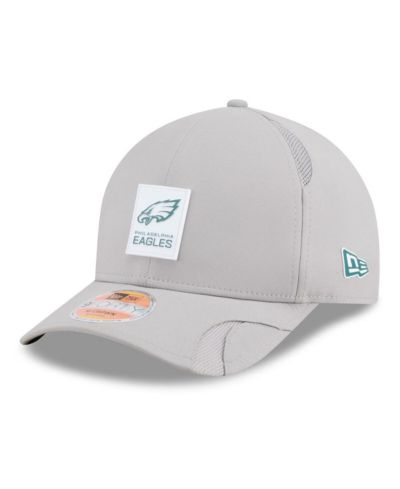 New Era Men's Gray Philadelphia Eagles 2025 Sideline M-Crown 9FORTY Adjustable Hat