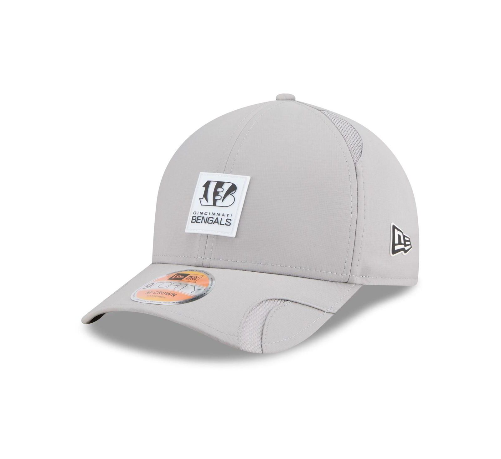 Мужская кепка New Era Cincinnati Bengals 2025 Sideline M-Crown 9FORTY Adjustable серая
