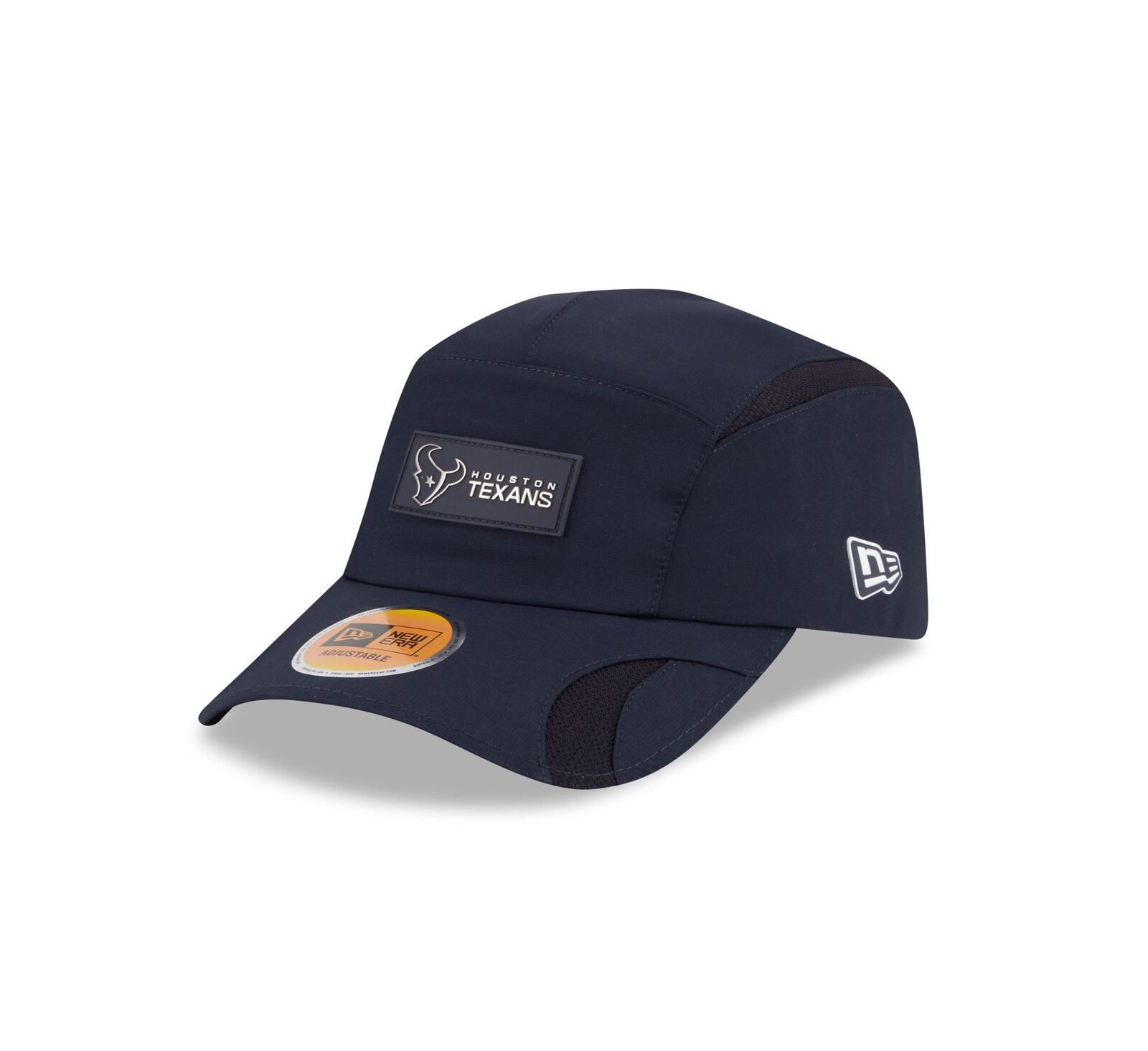 Мужская кепка New Era Navy Houston Texans 2025 Sideline Runner Adjustable