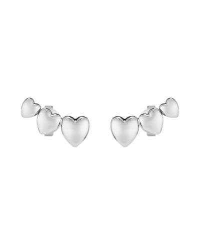 Olivia Burton Mini Heart Silver Tone Stainless Steel Earrings