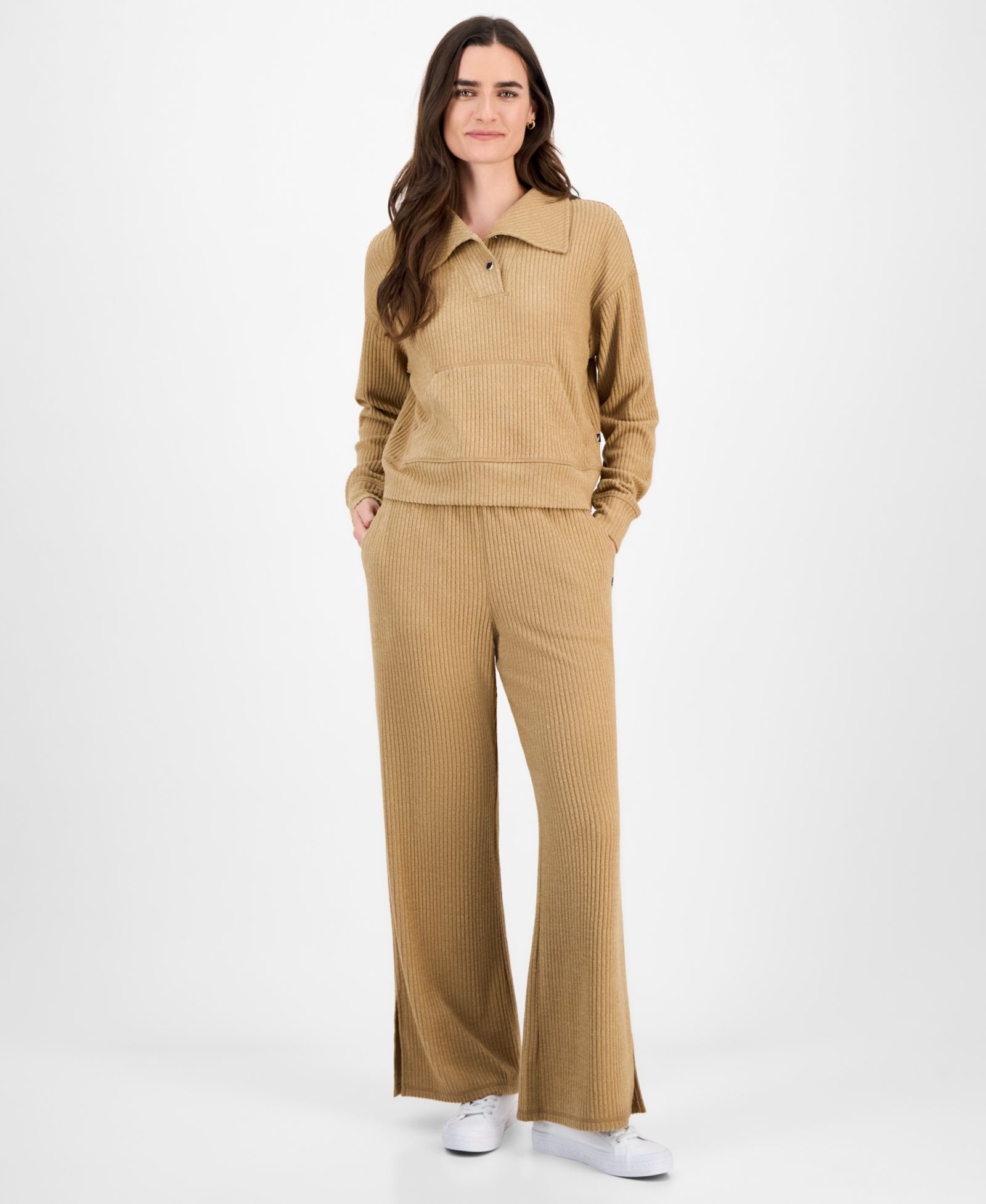 Nautica Women's High-Rise Wide-Leg Knit Pants