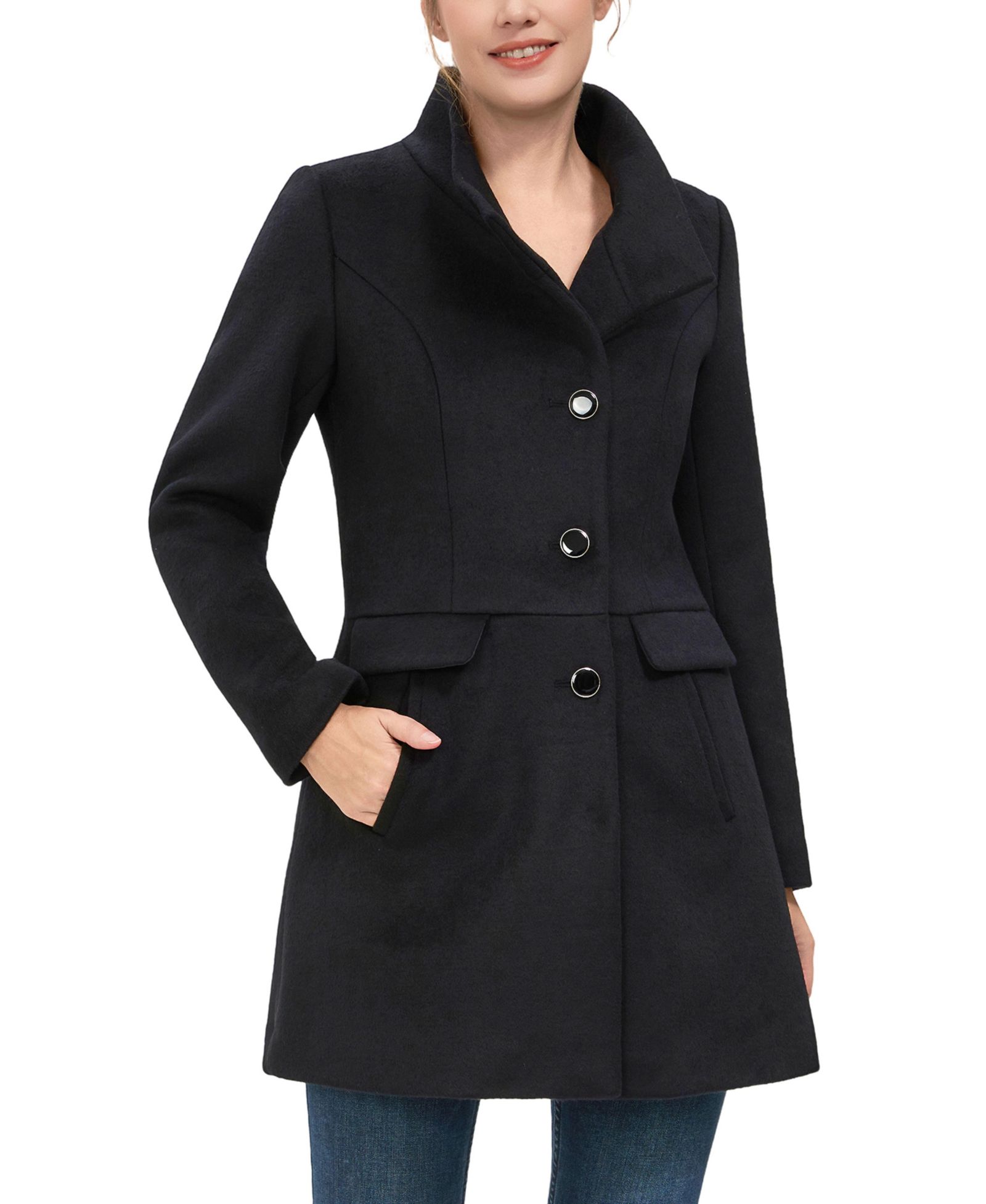kimi + kai Women's Olivia Wool Blend Walking Coat