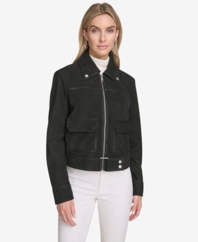 Женская куртка Andrew Marc Lunetta Sueded Leather Trucker