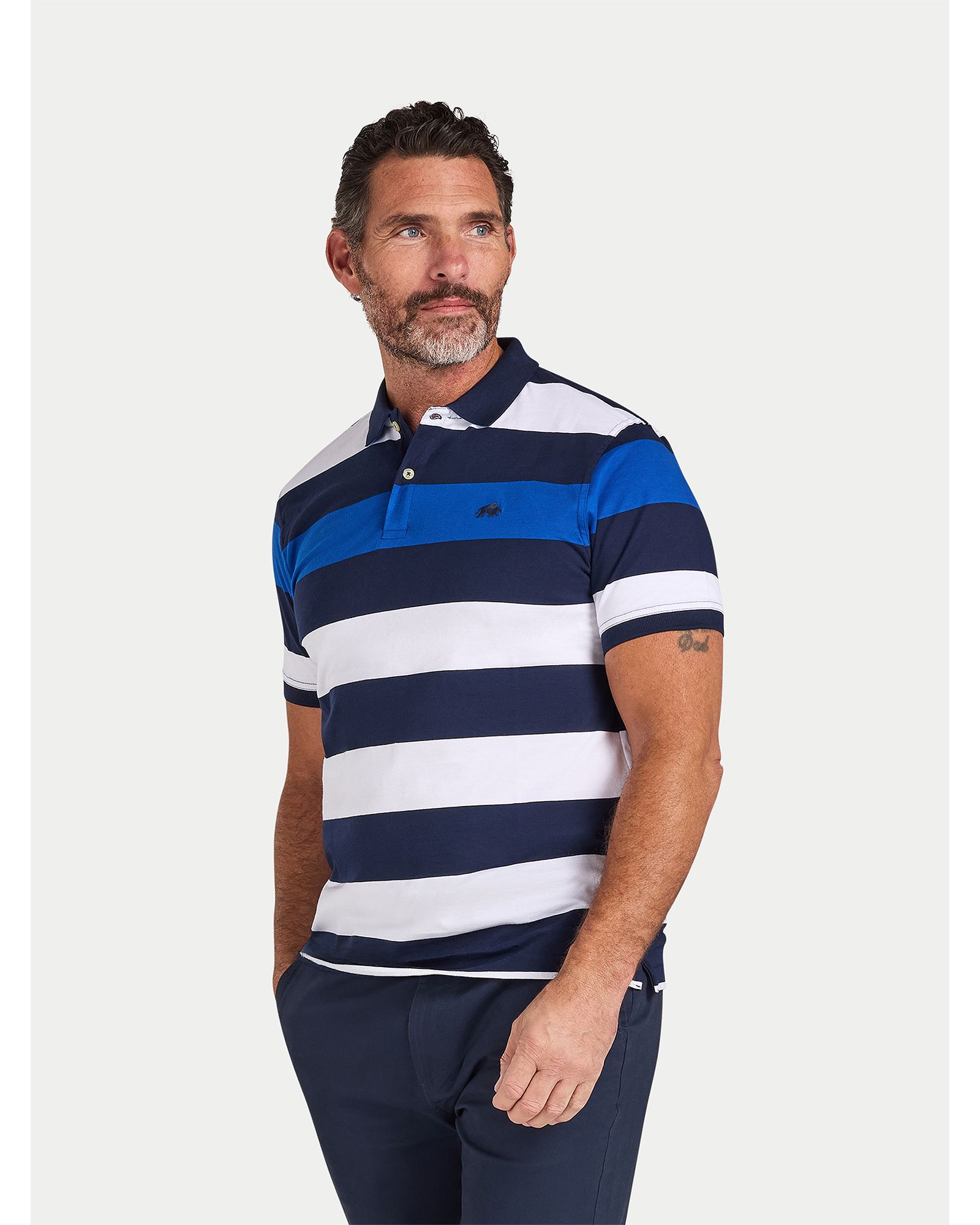 Мужское поло Raging Bull Jersey Contrast Panel