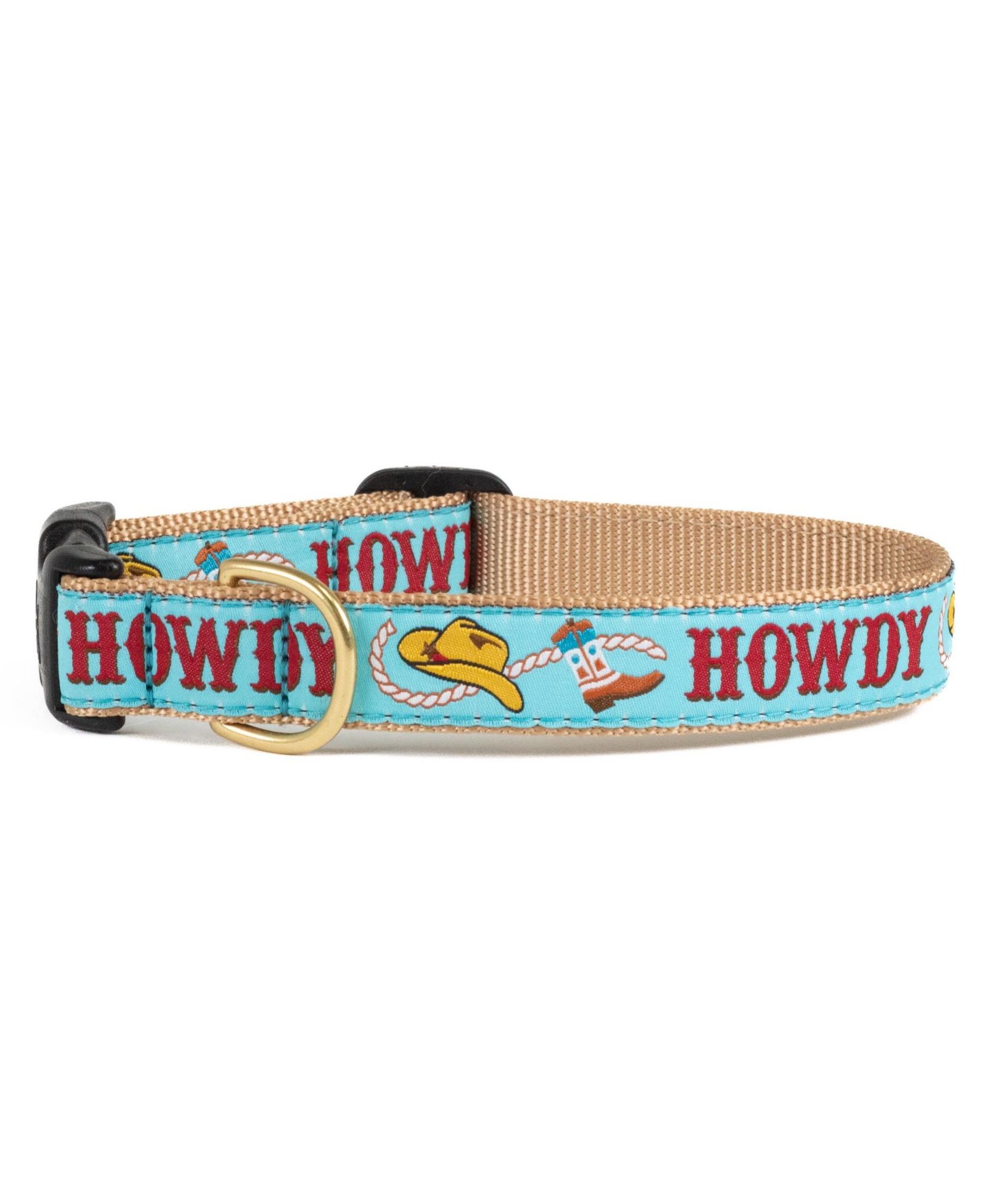 Up Country Howdy Blue Dog Collar