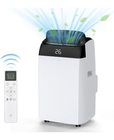 gaomon 12,000 BTU, 3-in-1 Portable Air Conditioner with Cooling, Dehumidifier & Fan Modes, Remote, 24H Timer, Sleep Mode, Installation Kit