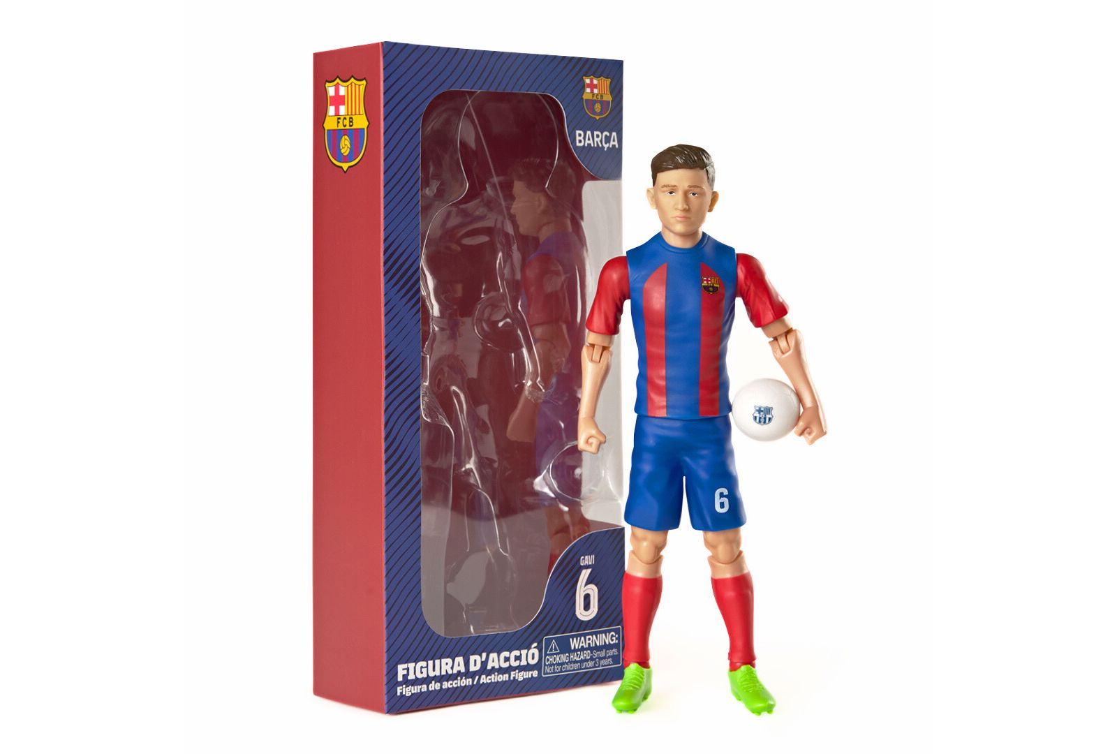 Banbo Toys FC Barcelona Gavi Socker 8" Articulated Action Figure, 14+ Years