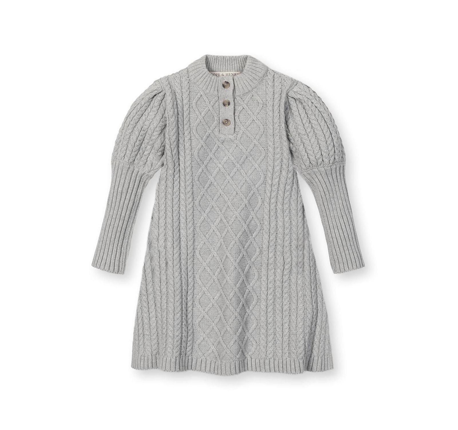 Детское платье Hope & Henry Organic Long Sleeve Mock Neck Button Placket Sweater Dress