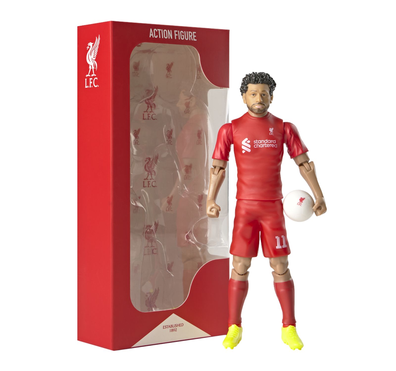 Banbo Toys Mohamed Salah Liverpool Articulated Soccer 8" Action Figure, Ages 14+