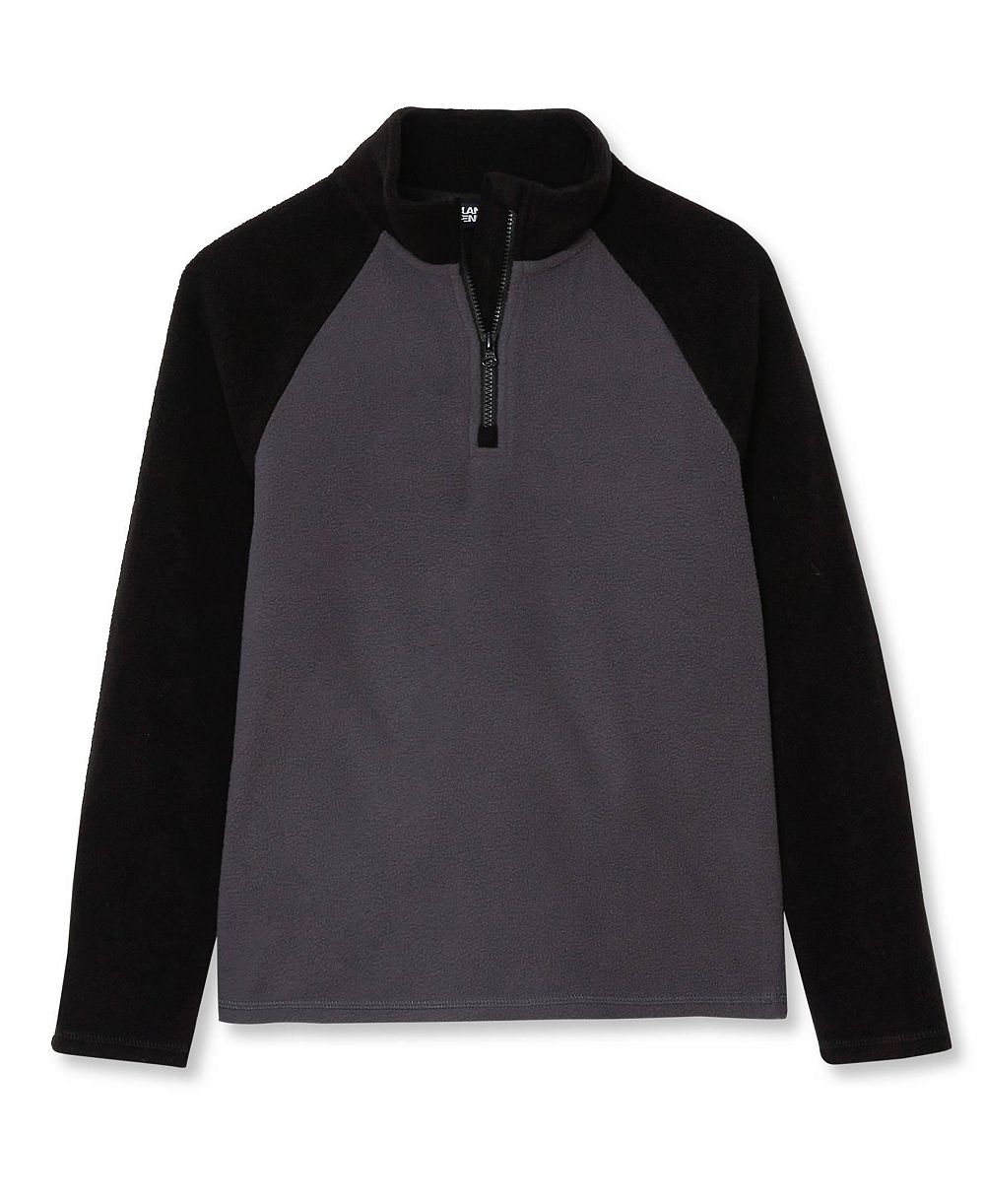Lands' End детский флисовый пуловер с четвертьзастежкой Anyweather