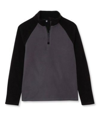 Lands' End детский флисовый пуловер с четвертьзастежкой Anyweather