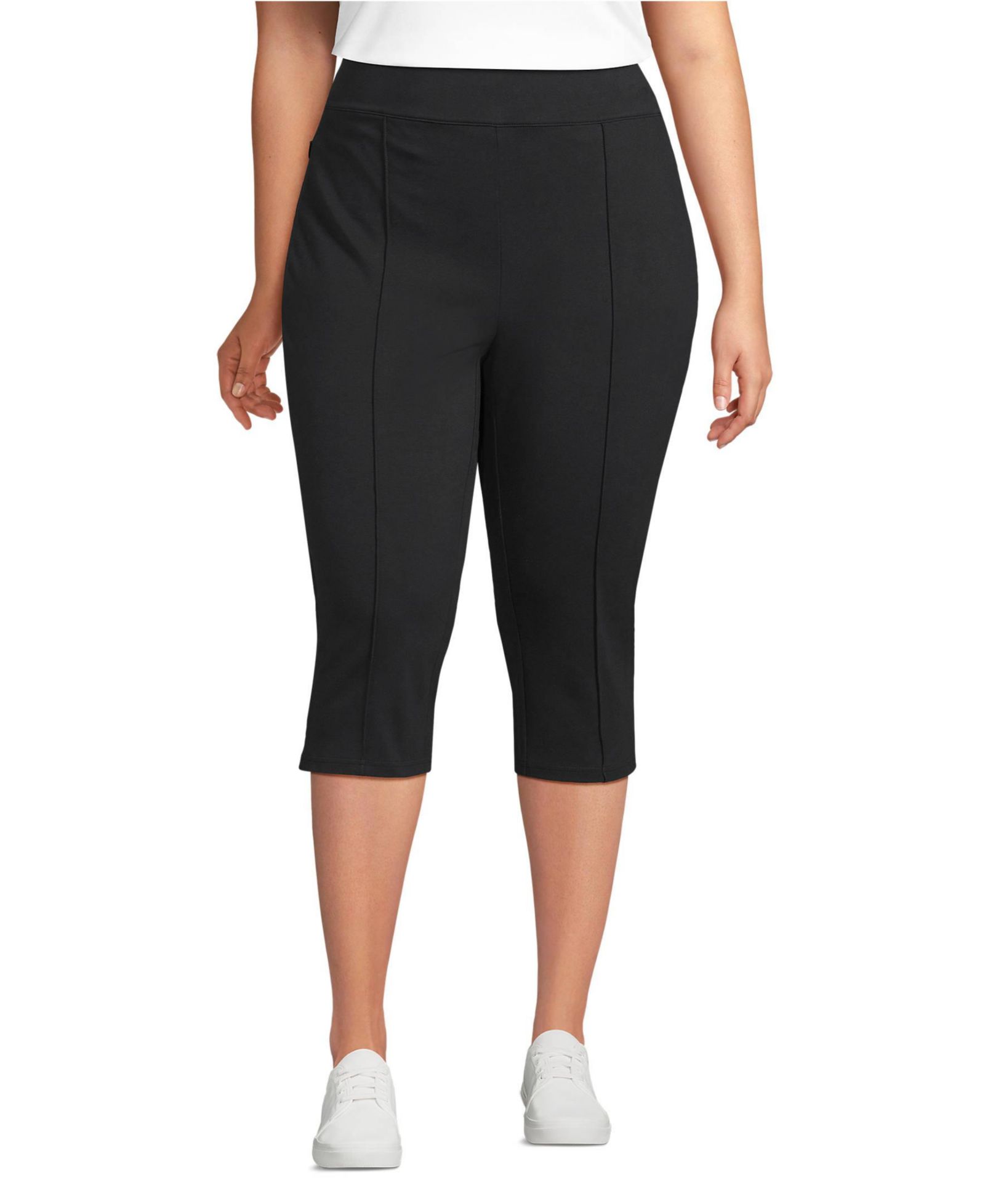 Lands' End Women's Starfish High Rise Pintuck Capri Pants